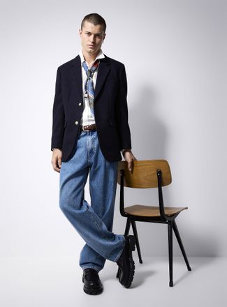 Dunst Mens Golden button felted blazer