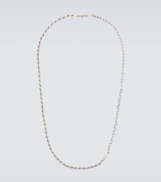 Bottega Veneta Sterling silver chain necklace