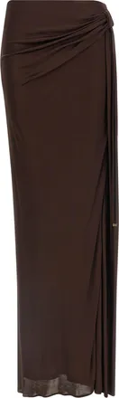 Elisabetta Franchi Brown Viscose Mini Womens Skirt