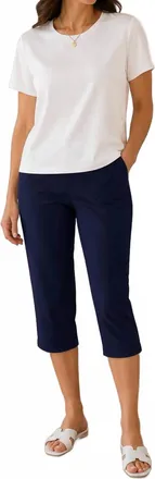 Insight Stretch Knit Tee In White