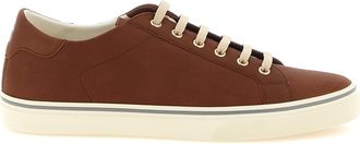 Brunello Cucinelli Brown Calfskin Low Top Mens Sneakers