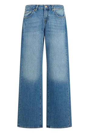 7 For All Mankind Blue Loose Mid Rise Jeans