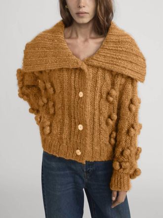 Frame Denim Bauble Cardigan In Camel