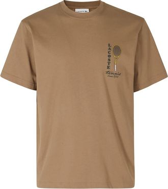 Lacoste Th 9991 Jersey T-Shirt - Heren - T-shirts - Beige - M - Katoen - Tops