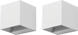 Forlight Rex (2uds) Aplique Exterior Led Con Haz De Luz Modulable. Aplique De Pared Para Jard&iacute;n Y Terraza Impermeable Ip54 Con Luz Led Blanco C&aacute;lido 4000k De 5