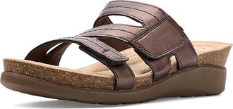 Clarks Calenne Holly Womens Wedge Shoes Bronze/Brown Synthetic : 6.5 B - Medium, Faux Leather