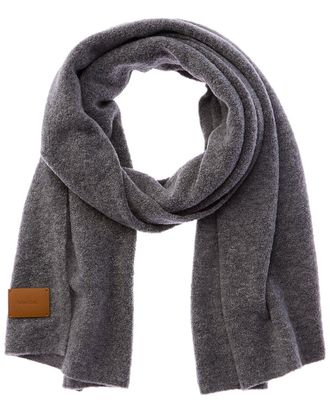 Vince Boucle Reverse Jersey Knit Oversized Wool-Blend Scarf