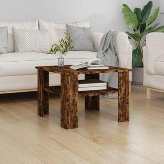 vidaXL vidaXL Tavolino da Salotto Rovere Fumo 60x60x42 cm Legno Multistrato