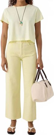 A Gold E Ren Wide Leg Jeans In Lemon Zest