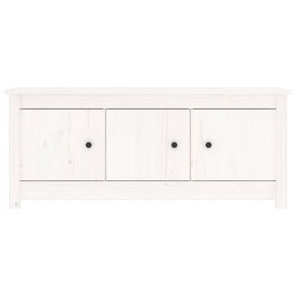 Berkfield Home Shoe Cabinet White 110x38x45.5 cm Solid Wood Pine