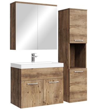 Badplaats Conjunto De Muebles De Ba&ntilde;o Montreal 60 Cm - Roble Marr&oacute;n - Mueb