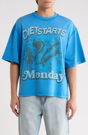 Diet Starts Monday Desert Dawn Cotton Graphic T-Shirt in Blue at Nordstrom, Size Xx-Large
