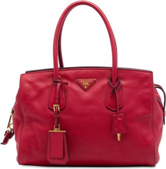 Prada Pre-owned Prada Vitello Daino Zip Top Convertible Tote Ladies GR1UFO7Z4QLZPZFA