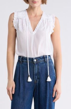 Ramy Brook Perri Split Neck Top in Ivory at Nordstrom Rack, Size X-Large
