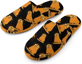 Generic Funny Animal Capybara Mens Cozy Memory Foam Slippers Warm Cotton House Shoes Comfy Slipper for Indoor Outdoor