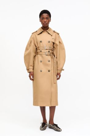 Ganni Leopard Printed Denim Lace-Up Ballerinas Shoes Size 2 Womens