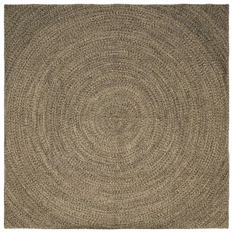 vidaXL Alfombras De &Aacute;rea Natural Y Negro 200 X 200 Cm Yute Vidaxl