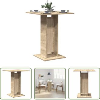 vidaXL Tavolo da Bistrot - Tavolo da Bistrot Rovere Sonoma 60x60x75 cm Legno Multistrato