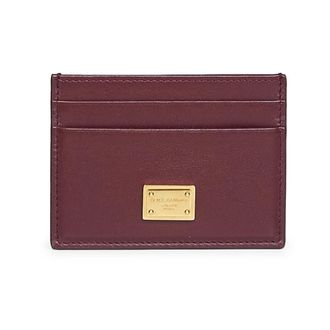 Dolce & Gabbana Portacarte in pelle di vitello plong&eacute; - - Accessories - Donna - Rosso - ONE SIZE