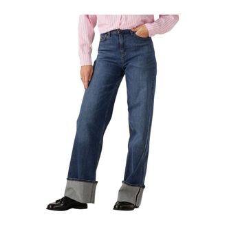 Lee Jeans, Dames, Blauw, W29, Katoen, Stella A Line Wide Jeans