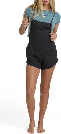 Billabong Wild Pursuit Short Overalls in Off Black at Nordstrom, Size X-Large