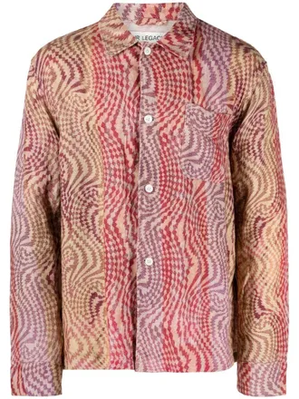 Our Legacy Camicia con motivo astratto - Rosso