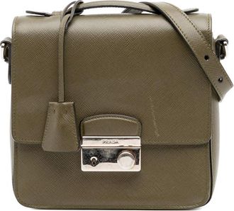 Prada Pre-owned Prada Small Saffiano Lux Sound Satchel S58V10F36UQCUBVE