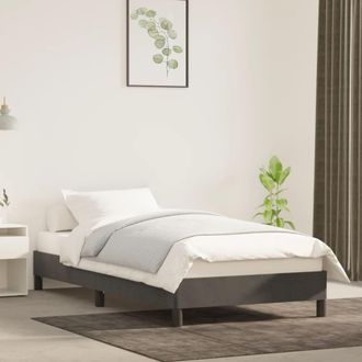vidaXL Estructura De Cama Sin Colch&oacute;n Terciopelo Gris Oscuro 90x190 Cm Vidaxl