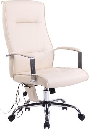 Clp Clp - Silla De Oficina Portland Con Funci&oacute;n De Masaje Crema Simil Cuero