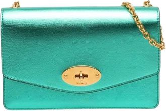 Mulberry Pre-owned Cross Body Bags, female, Blue, Size: ONE SIZE Pre-owned Leather Crossbody Bag