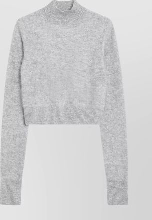 Sportmax cropped cashmere sweater with ribbed cuffs and hem