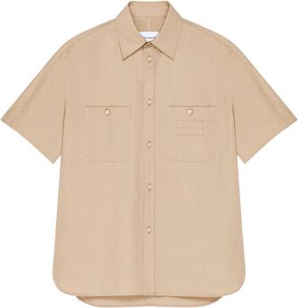 Givenchy Couture Seam Cotton Shirt With Paris Patch