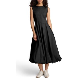 Kenneth Cole Sleeveless Bubble Hem Midi Dress in Black at Nordstrom, Size 12