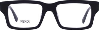 Fendi Demo Rectangular Mens Eyeglasses FE50114F 001 53