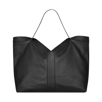 Saint Laurent Y Large Tote - Heren - Shoppers - Zwart - ONE Size - Leer - Tassen