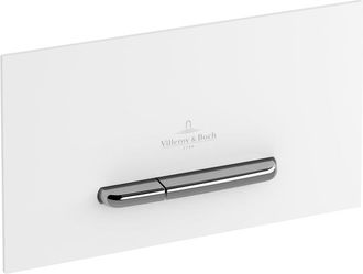 Villeroy & Boch Viconnect bedieningsplaat E300 DF frontbediend 25.3x14.5cm - kunststof wit/chroom