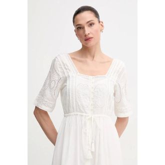 Pepe Jeans London Kleedjes, Dames, Wit, M, Eleanor Dress