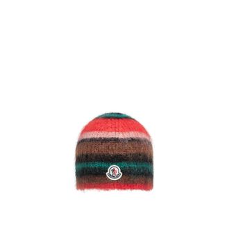 Moncler Moncler Striped Mohair Beanie, Men, Multicolor, Size: One Size