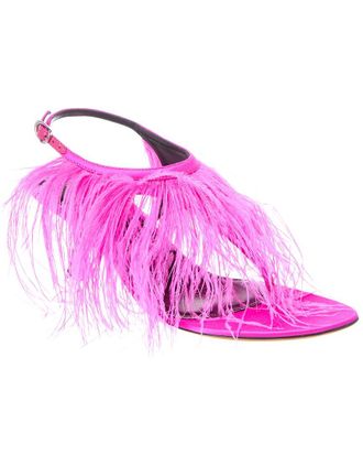 Proenza Schouler Tee Feather Satin Sandal