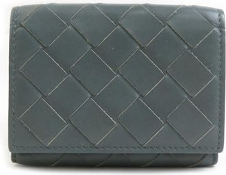 Bottega Veneta Gray Leather Wallet (Tri-Fold) (Pre-Owned)
