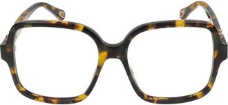 Chlo&eacute; Vierkant Optisch Montuur - Dames - Brillen - Bruin - 54 MM - Accessoires