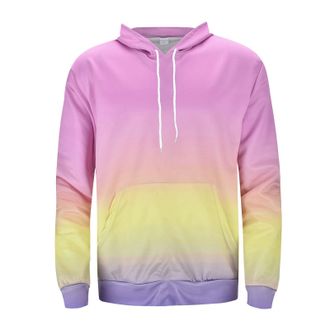 Generic Mens Hoodies Gradient Tie Dye Mens Sweatshirts Long Sleeve Hoodie Lightweight Hooded Sweatshirt Outdoor Jumper Fashion Casual Winter Jumpers Fall Pull