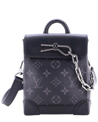 Louis Vuitton Steamer Bag Monogram Eclipse Canvas Nano (Authentic Pre-Loved)