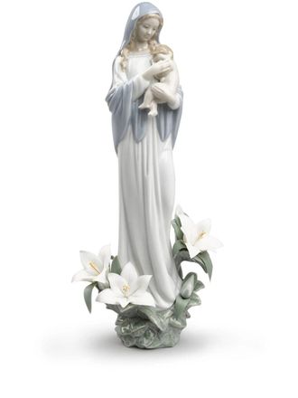 Lladro Madonna Of The Flowers figurine (33cm x 14cm) - White
