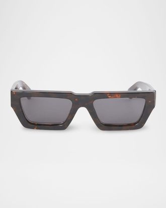 Off-white Mens Manchester Acetate Rectangle Sunglasses