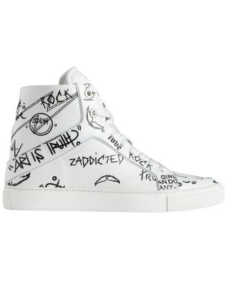 Zadig&Voltaire High Flash Smooth Leather Sneaker