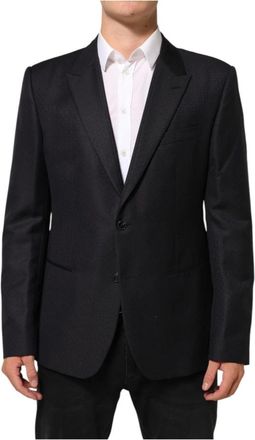 Dolce & Gabbana 2 Buttons Suit Jacket - Heren - Blazers - Zwart - 2XL - Wol - Jassen