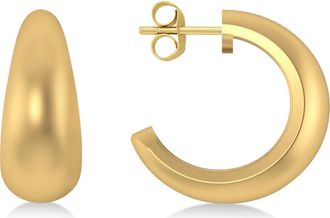 Allurez J Hoops Tusk Earrings 14K in Yellow Gold at Nordstrom