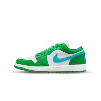 Nike Jordan Fitness, Dames, Veelkleurig, 36 EU, Leer, 1 Low Lucky Green Aquatone