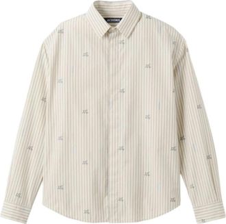 Jacquemus Gestreepte Overhemd - Heren - Casual Overhemden - Beige - M - Overhemden